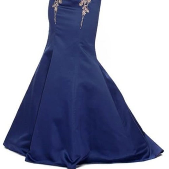 Illusion Neck Lace Bodice Prom Dress JT623 - Picture 4 of 5